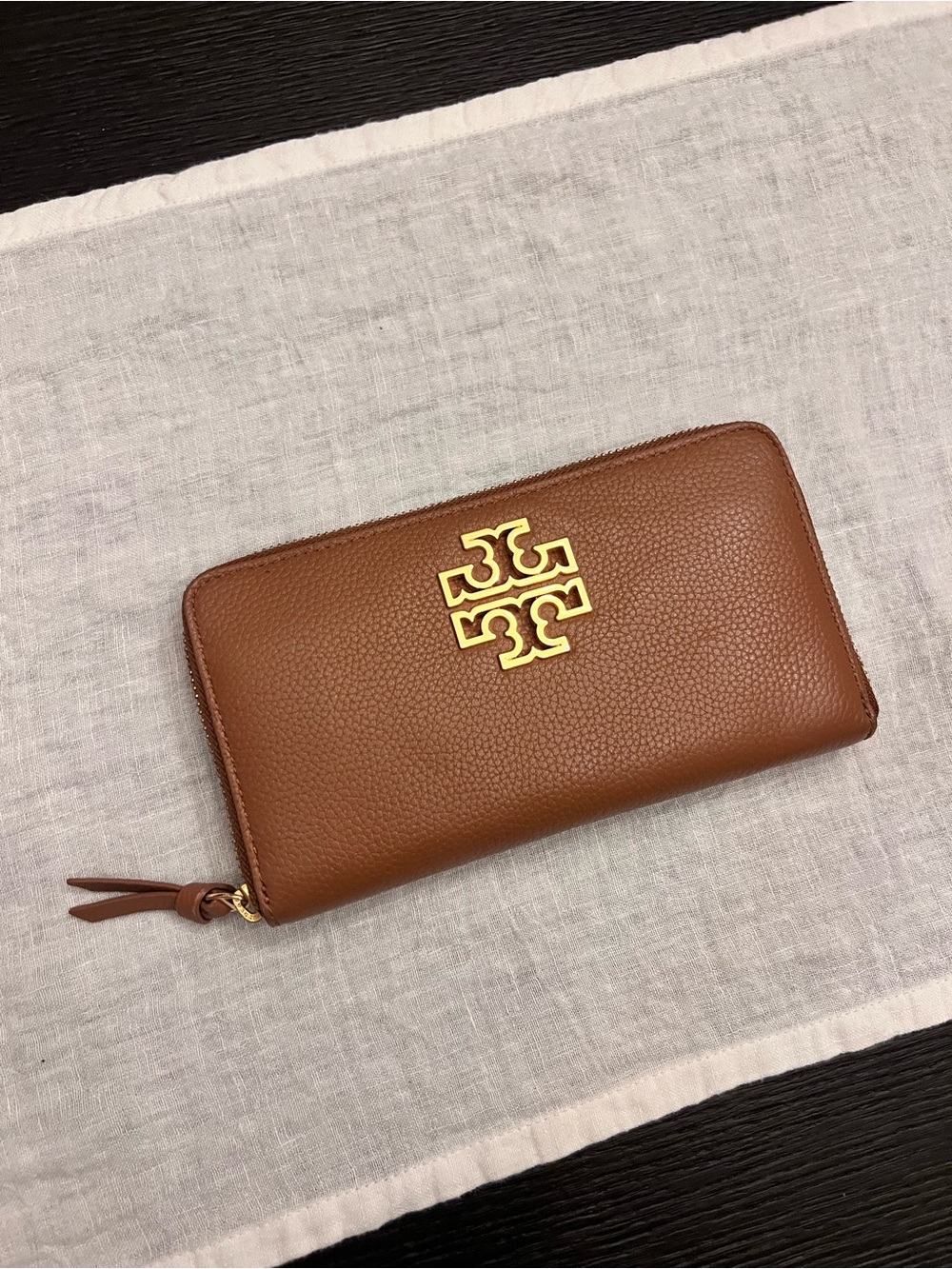 Tory Burch Tan Leather Continental Wallet